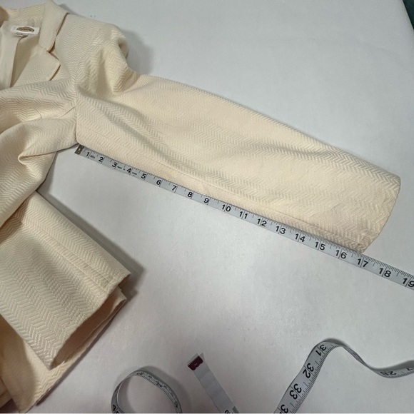 Talbots Cream Women's Suit Jacket with Herringbone Pattern - Picture 9 of 10